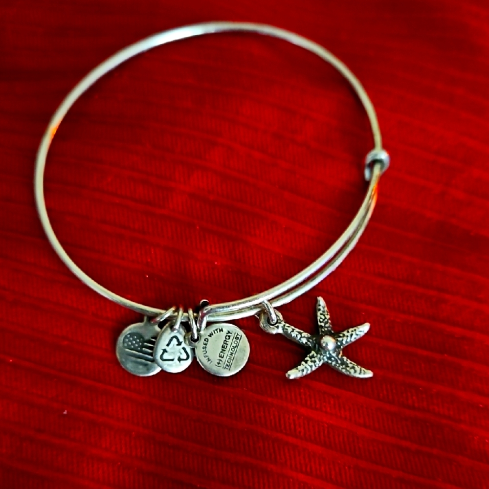 Alex and Ani Silver Starfish Charm Bracelet